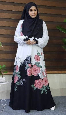 Buy abaya borka (White Dgital Print) (No Hijab Only Borka) Dubai Cherry stylish party borka fashion collection Fashionable khimar Lycra borka for Women at Best Price in Bangladesh