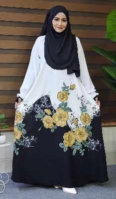 Buy abaya borka (White Dgital Print) (No Hijab Only Borka) Dubai Cherry stylish party borka fashion collection Fashionable khimar Lycra borka for Women at Best Price in Bangladesh