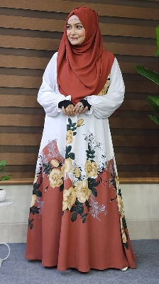 Buy abaya borka (White Dgital Print) (No Hijab Only Borka) Dubai Cherry stylish party borka fashion collection Fashionable khimar Lycra borka for Women at Best Price in Bangladesh