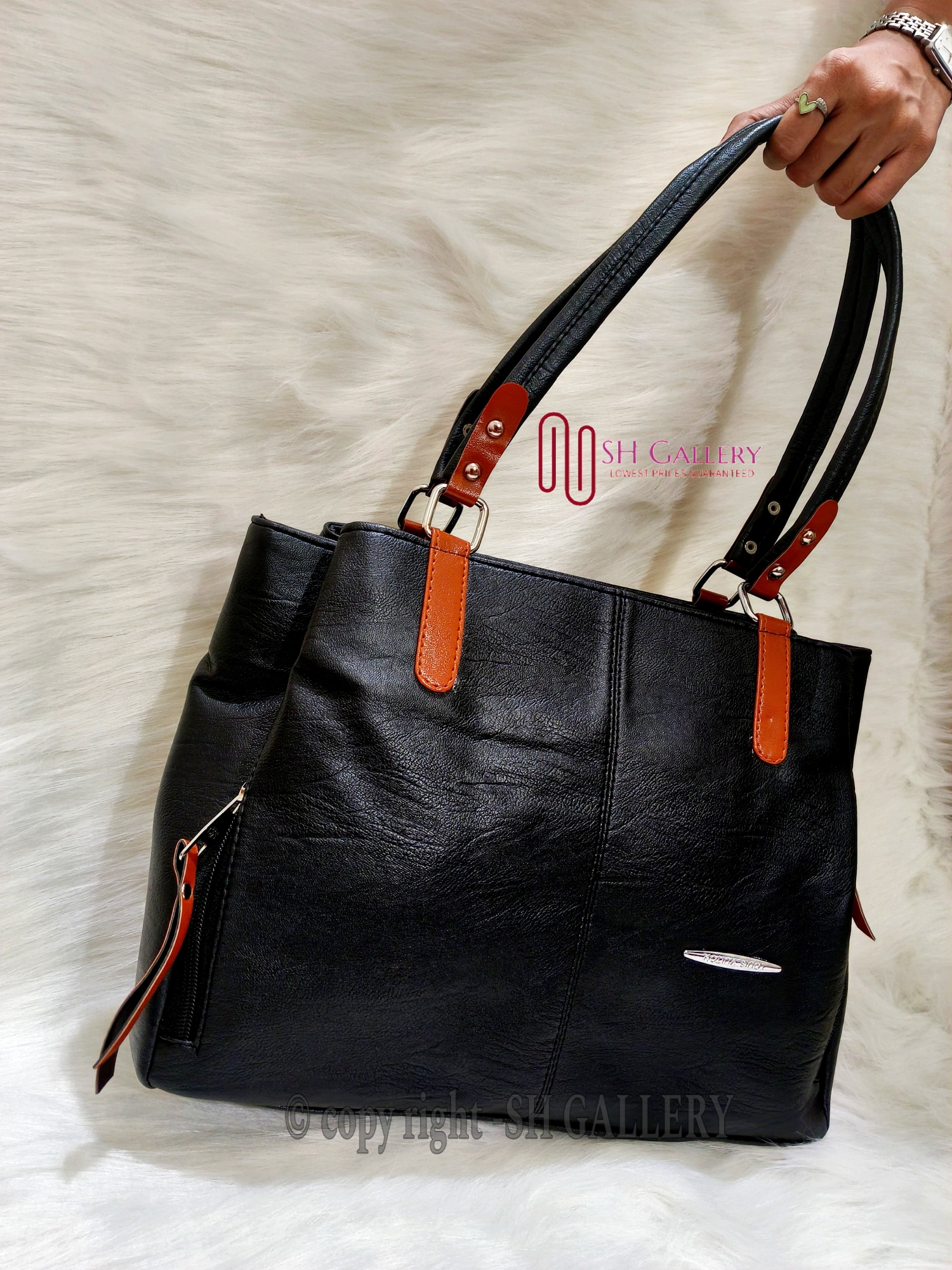 Buy Versatile Ladies' PU Leather Tote – Ideal for Work & Casual Outings  at Best Prices in Bangladesh