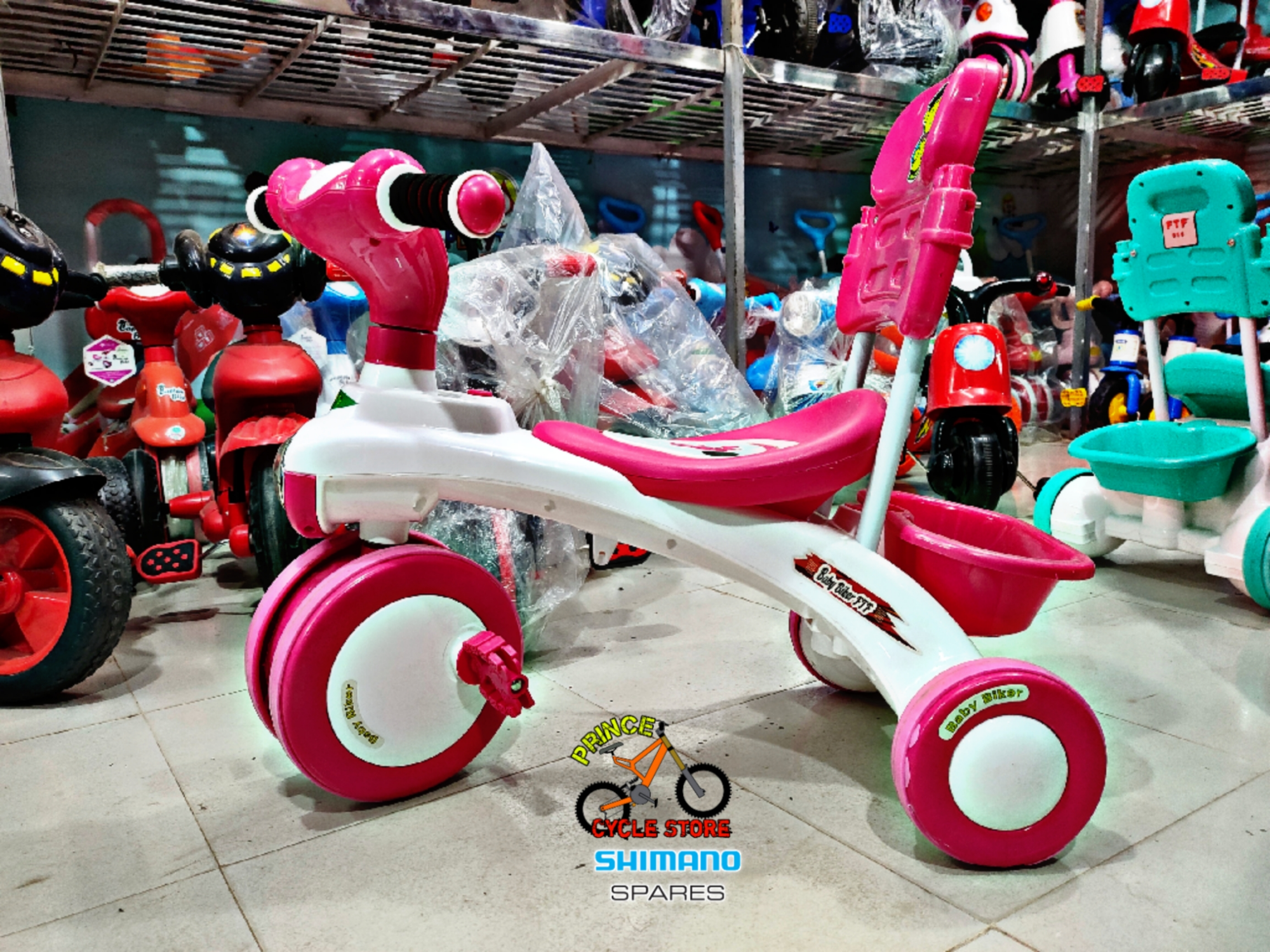 Buy China Baby Tricycle with Music and Light / Purple/Red/Blue/Light Green/Pink Bike for Babys & Kids Tricycles For Baby Prince Cycle Store  At Best Price In Bangladesh