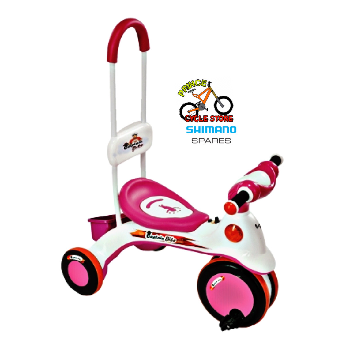 Buy Captain Bike Trolly Pink/Blue/Purple Colour Baby Tricycle With Light & Music Button & Back Support Prince Cycle Store  At Best Price In Bangladesh