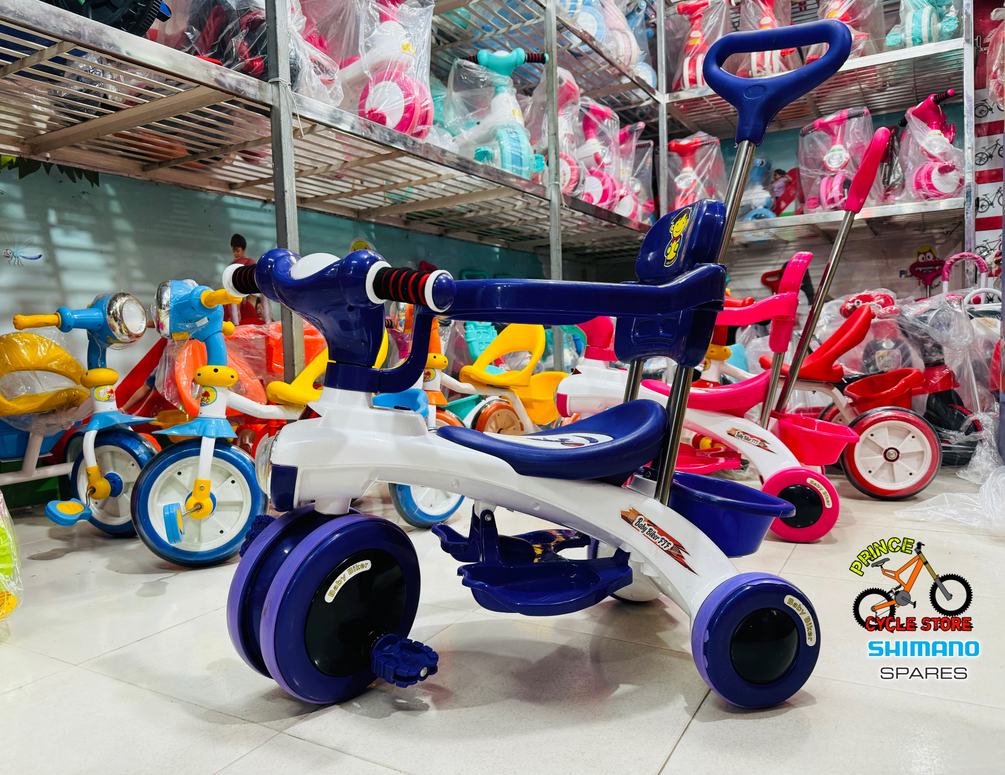 Buy China Tricycle Complete 9M - Pink/Blue/Red/Purple/Light Green Tricycle For Baby Kids Music & light Prince Cycle Store  At Best Price In Bangladesh