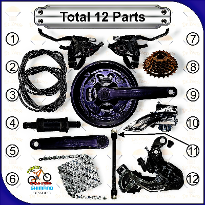 Buy Complete Bicycle Gear Set 21speed, Total 12 Parts Cycle Gear Kit Set Compatible For All Kind Of Bicycles Prince Cycle Store At Best Price In Bangladesh