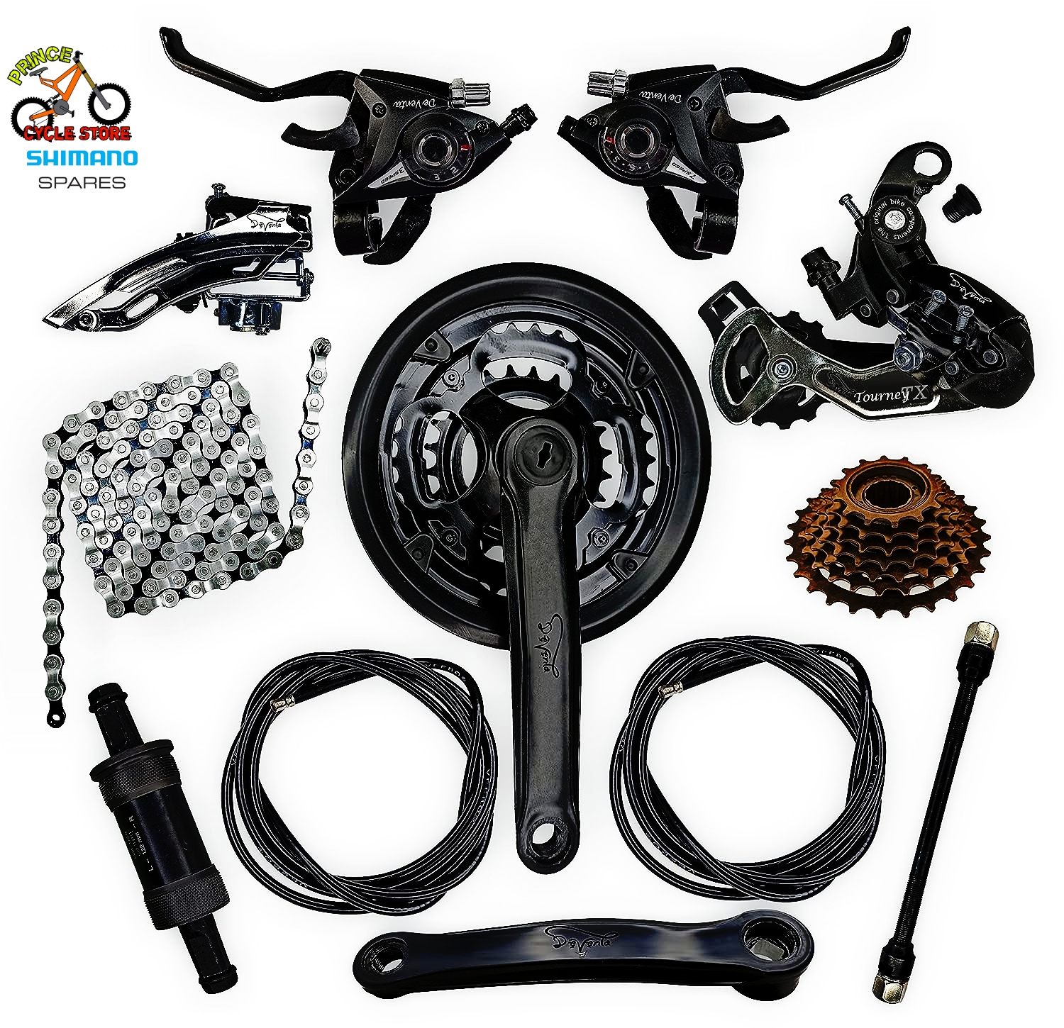 Buy Complete Bicycle Gear Set 21speed, Total 12 Parts Cycle Gear Kit Set Compatible For All Kind Of Bicycles Prince Cycle Store At Best Price In Bangladesh
