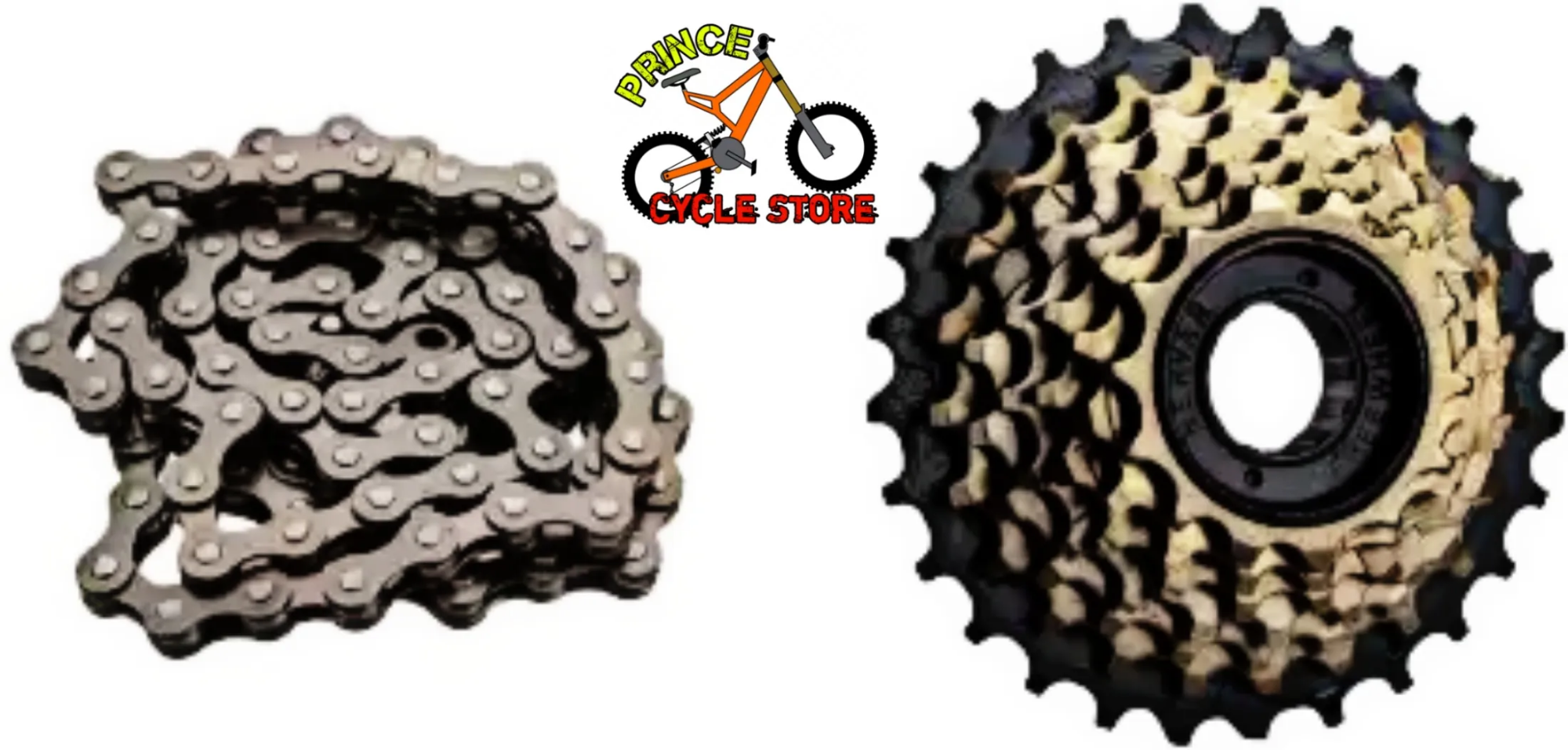 Buy Bicycle 7S Freewheel 7 Speed Mountain MTB 14-28 Teeth + 7S Chain (Freewheel+ Chain) Prince Cycle Store   At Best Price In Bangladesh