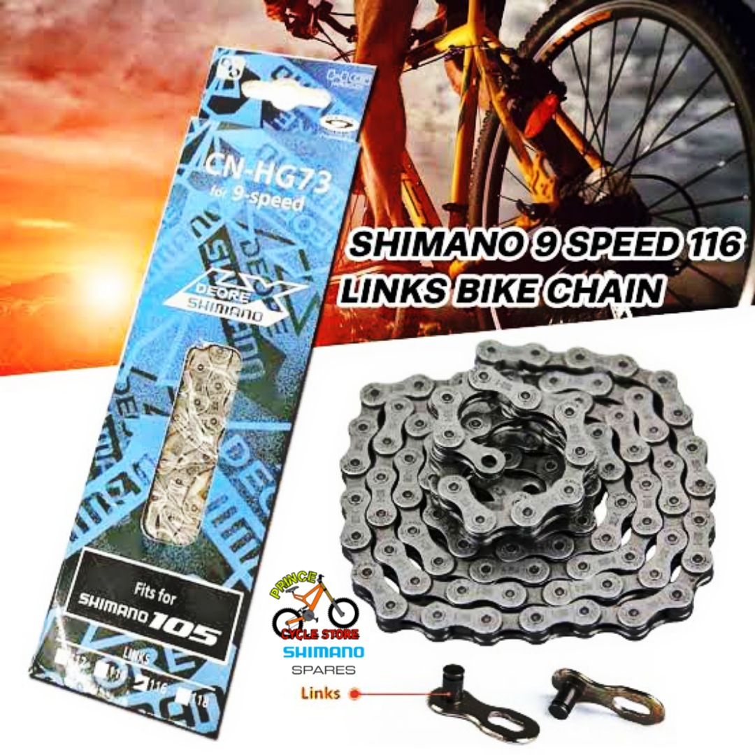Buy Bicycle Chain 9 Speed SHIMANO Deore LX 105 Chain Mountain Steel Silver 116 links (Made in Japan) Bicycle Accessories - সাইকেল Prince Cycle Store At Best Price In Bangladesh