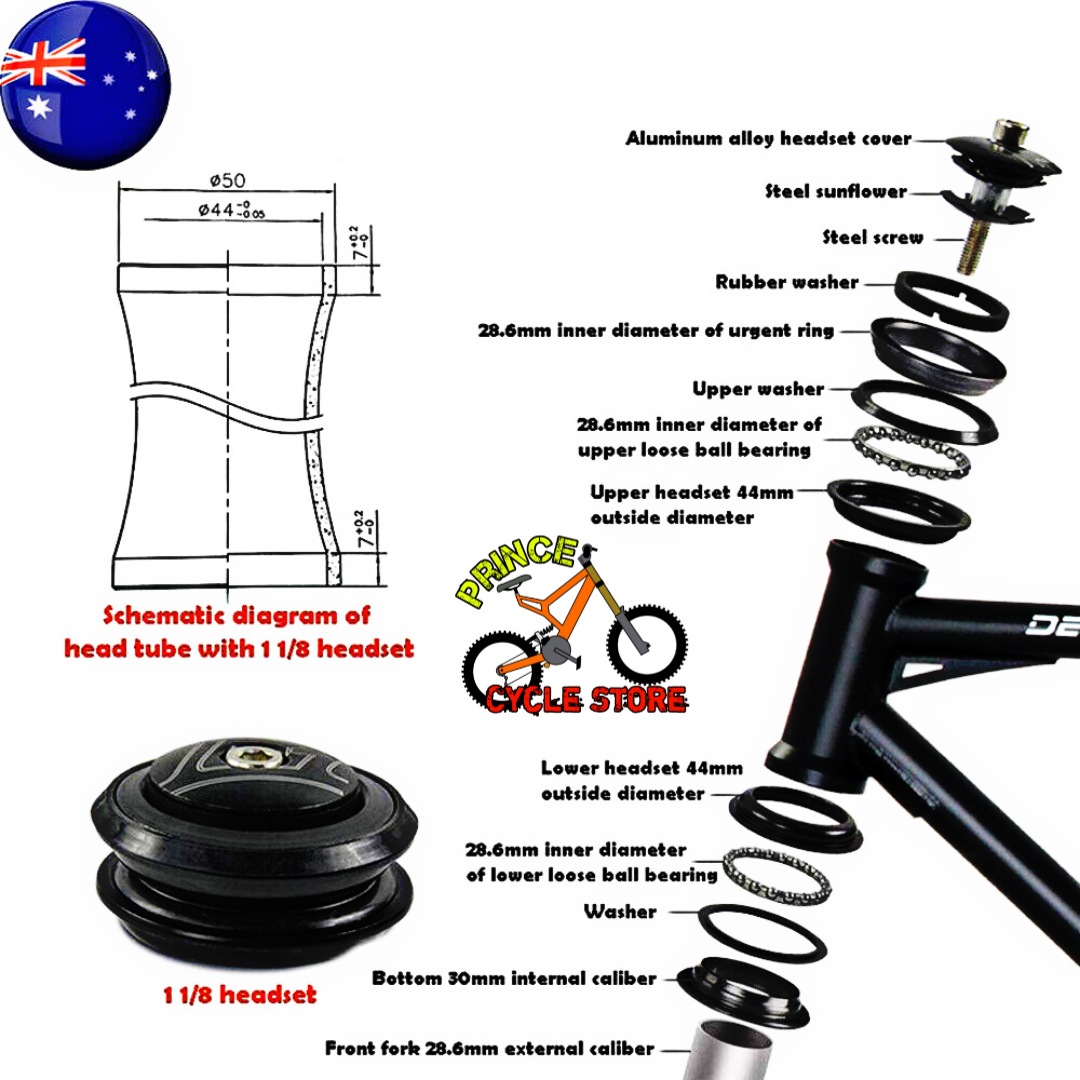 Buy Bike Headset Set 44mm Aluminium Alloy Bearing Headset MTB Mountain Bike Road Bicycle Head Tube Accessories - Bike Prince Cycle Store At Best Price In Bangladesh