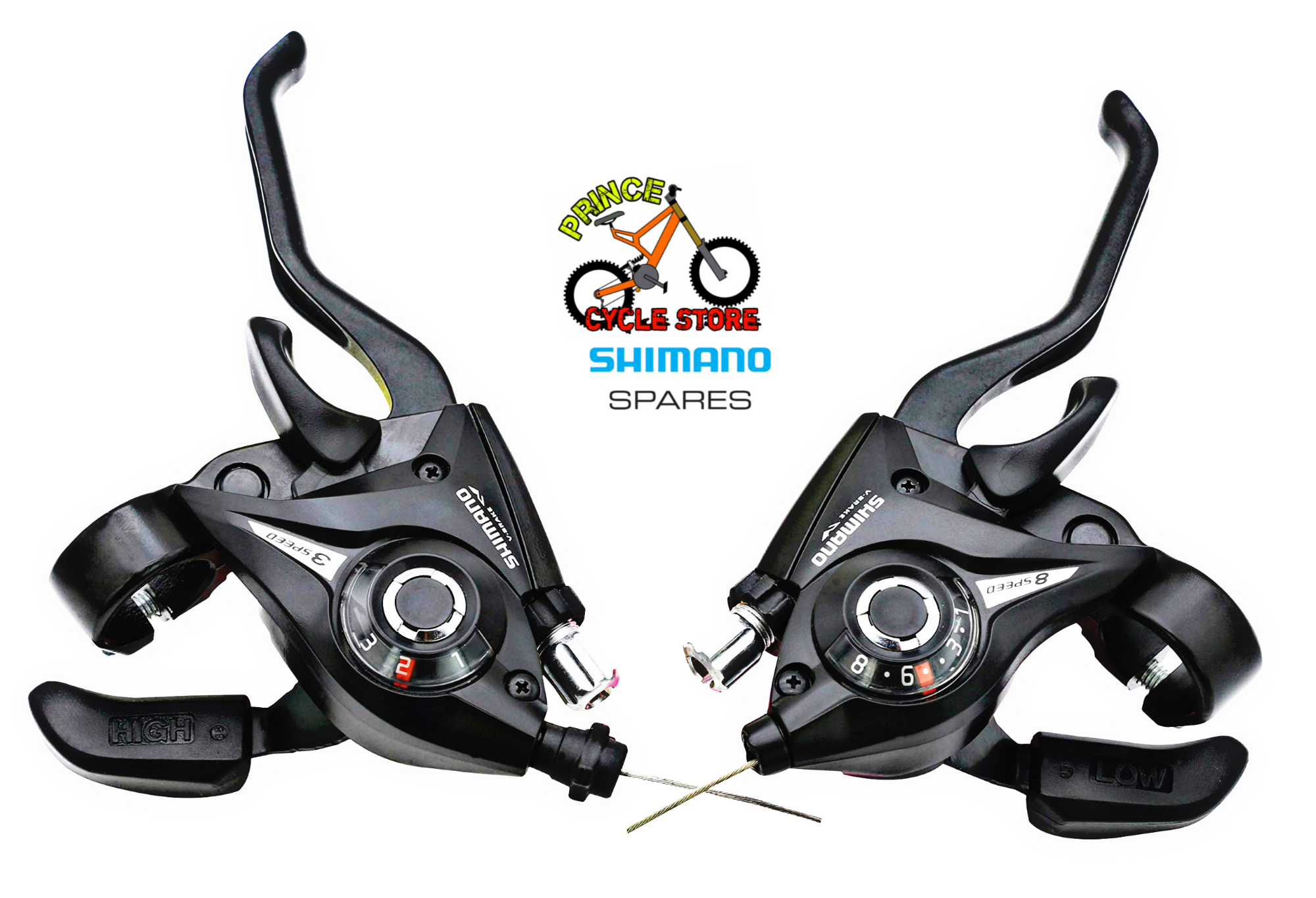 Buy Bicycle Shimano Shifter/ Brake Lever Mountain Cycle Shifter Brake Lever 3x7 & 3x8 Speed (Made in Malaysia) Prince Cycle Store  At Best Price In Bangladesh