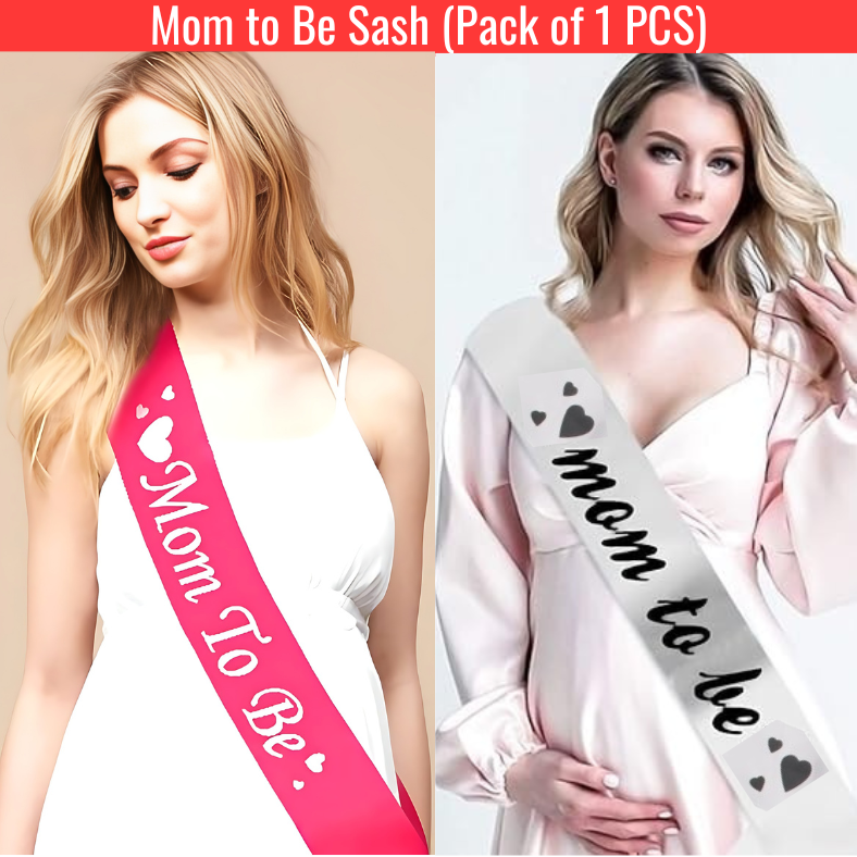 Stylish Mom-To-Be Sash for Women's Party Celebrations - (Pack of 01 Pcs)