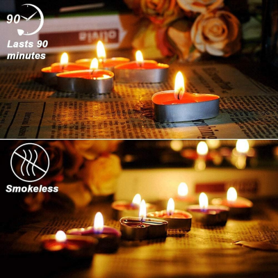 Heart Shaped Love Candles, Ideal for Wedding, Birthday, Party, and Festival Decoration- (Pack of 50 Pcs)