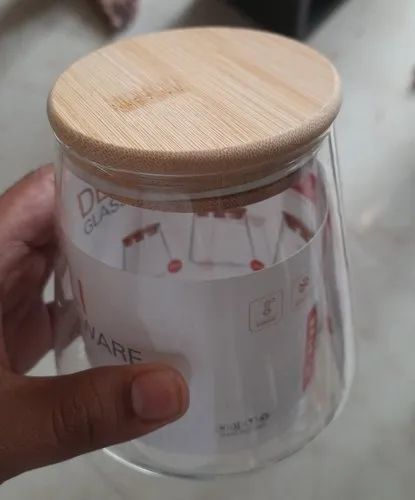 Buy  Bamboo Lid Glass Jar 2-Piece Set (550ml & 750ml)  at Best Price In Bangladesh