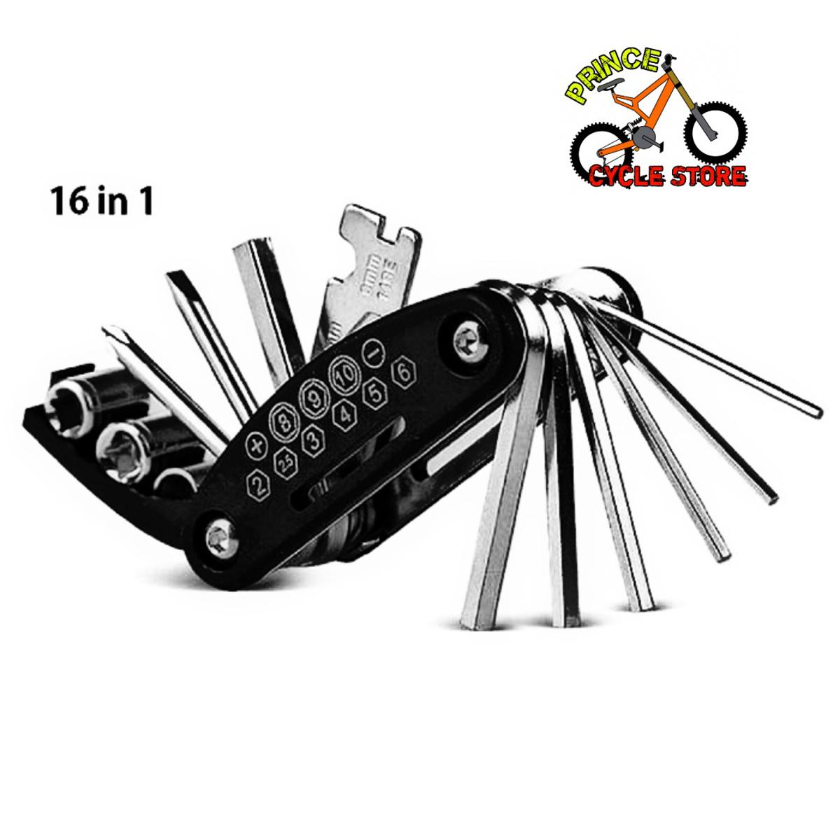 Buy   Multifunctional Bike Pocket Repair L Tools Set Bicycle Tool Kit, Repair Kit For Bike 16 in 1 - Black Prince Cycle Store  At Best Price In Bangladesh