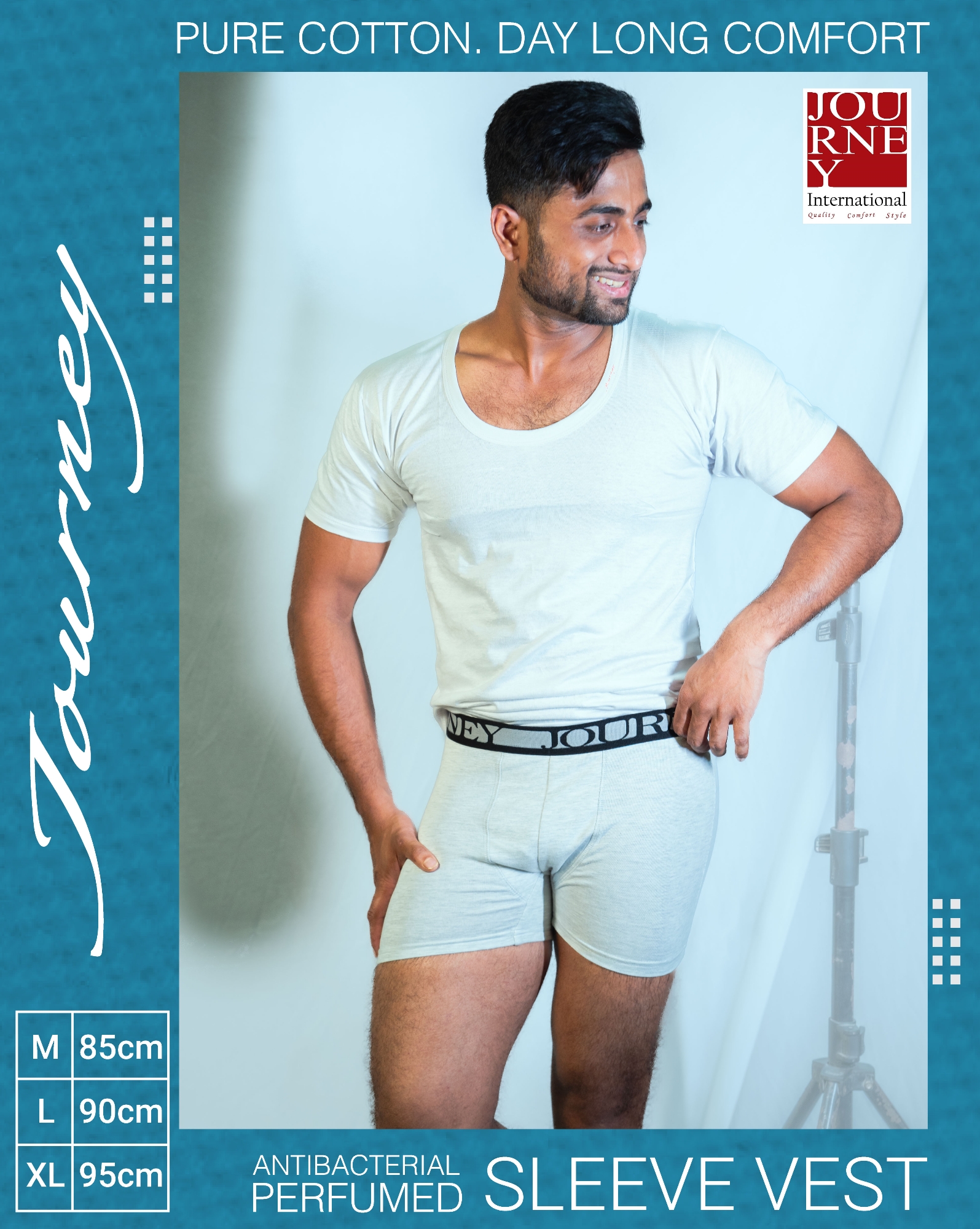 Buy  Men's Anti-Bacterial Sleeve Vest-3pc Online at Best Price