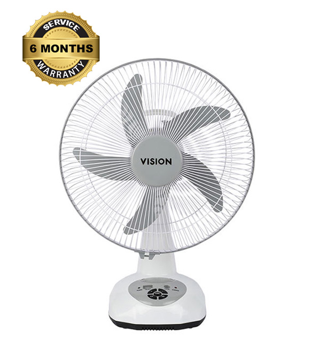 Buy VISION Rechargeable Table Fan 14''(White) USB Charger Online at Best Price