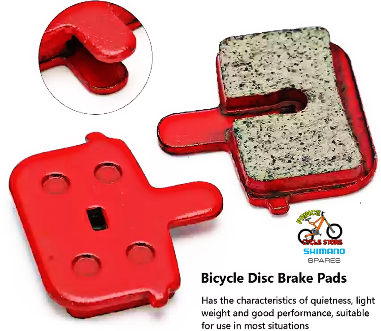 Buy MTB Mountain Bike Brake Pads Bicycle Resin/Round Semi-Metallic Disc Brake Parts Prince Cycle Store  At Best Price In Bangladesh