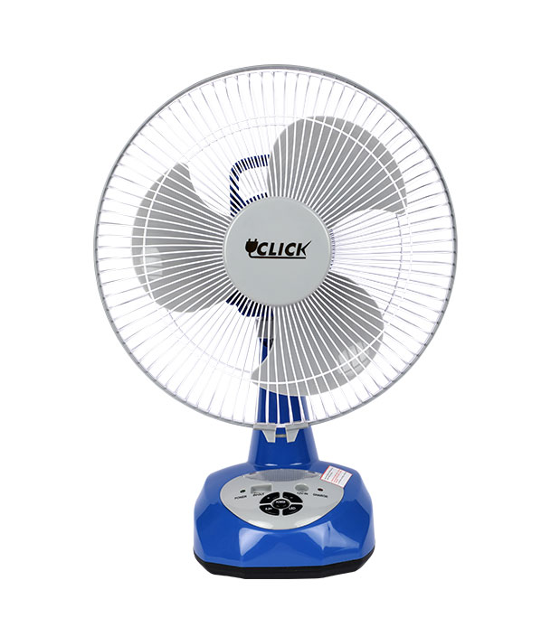 Buy Click Rechargeable Table Fan 12'' Blue With USB Charger at Best Price in Bangladesh