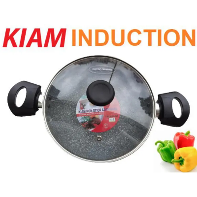 Buy  Kiam Classic Non-Stick Karai With Glass Lid Inducation bottom 22cm  At Best Price In Bangladesh