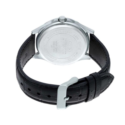 Buy Casio MTS-100L-1AV Enticer Sapphire Date Black Leather Belt Men’s Watch at Best Price In Bangladesh