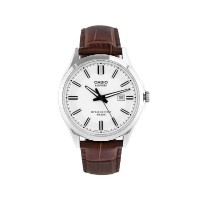 Buy Casio MTS-100L-7AV Enticer Sapphire Date Black Leather Belt Men’s Watch at Best Price In Bangladesh