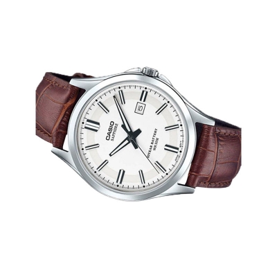 Buy Casio MTS-100L-7AV Enticer Sapphire Date Black Leather Belt Men’s Watch at Best Price In Bangladesh