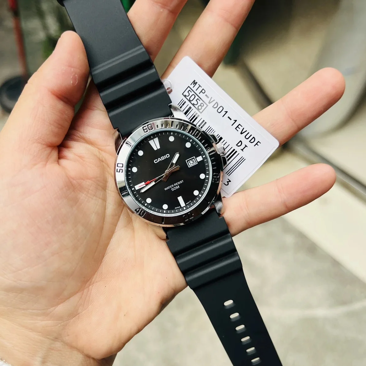 Buy Casio Enticer Date Resin Belt Watch MTP-VD01-1EVUDF  at Best Price In Bangladesh