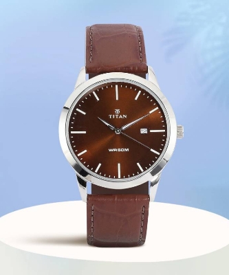 Buy Titan 1584SL04 Analog with Date Brown Dial Leather Watch for Men at Best Price In Bangladesh