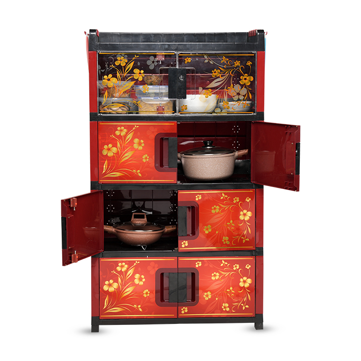 Buy Kitchen Cabinet Red+Black-TEL Online at Best Price