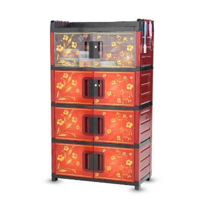 Buy Kitchen Cabinet Red+Black-TEL Online at Best Price