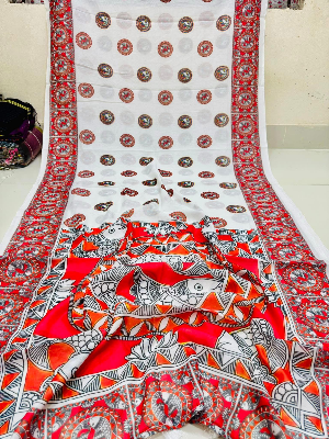 Buy  Digital Print Festivals Saree  290165 at Best Price In Bangladesh