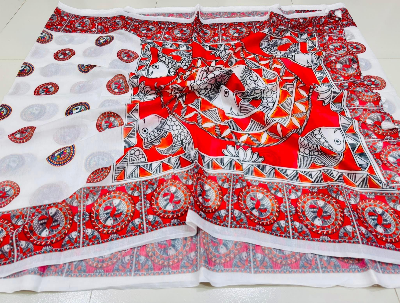 Buy  Digital Print Festivals Saree  290165 at Best Price In Bangladesh