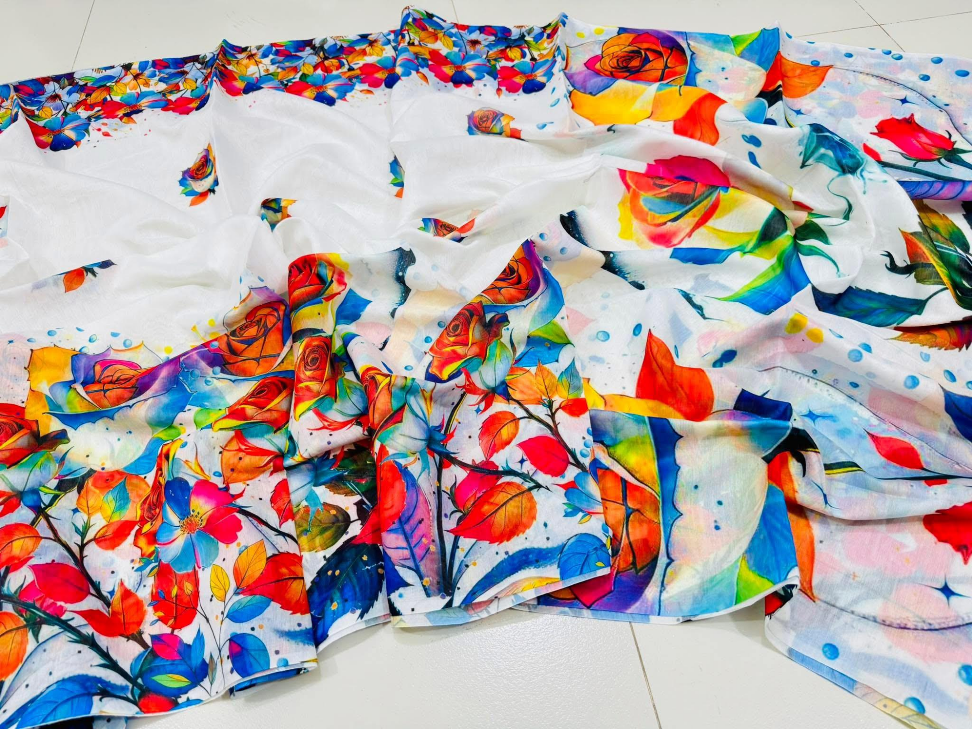 Buy  Digital Print Festivals Saree   at Best Price In Bangladesh