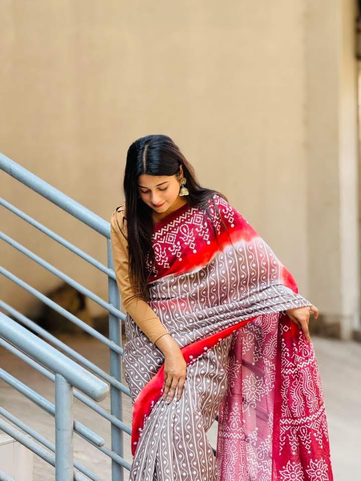 Buy  Digital Print Festivals Saree   at Best Price In Bangladesh