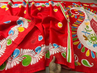 Buy  Digital Print Festivals Saree   at Best Price In Bangladesh