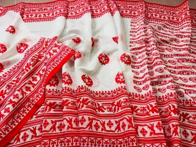 Buy  Digital Print Festivals Saree   at Best Price In Bangladesh