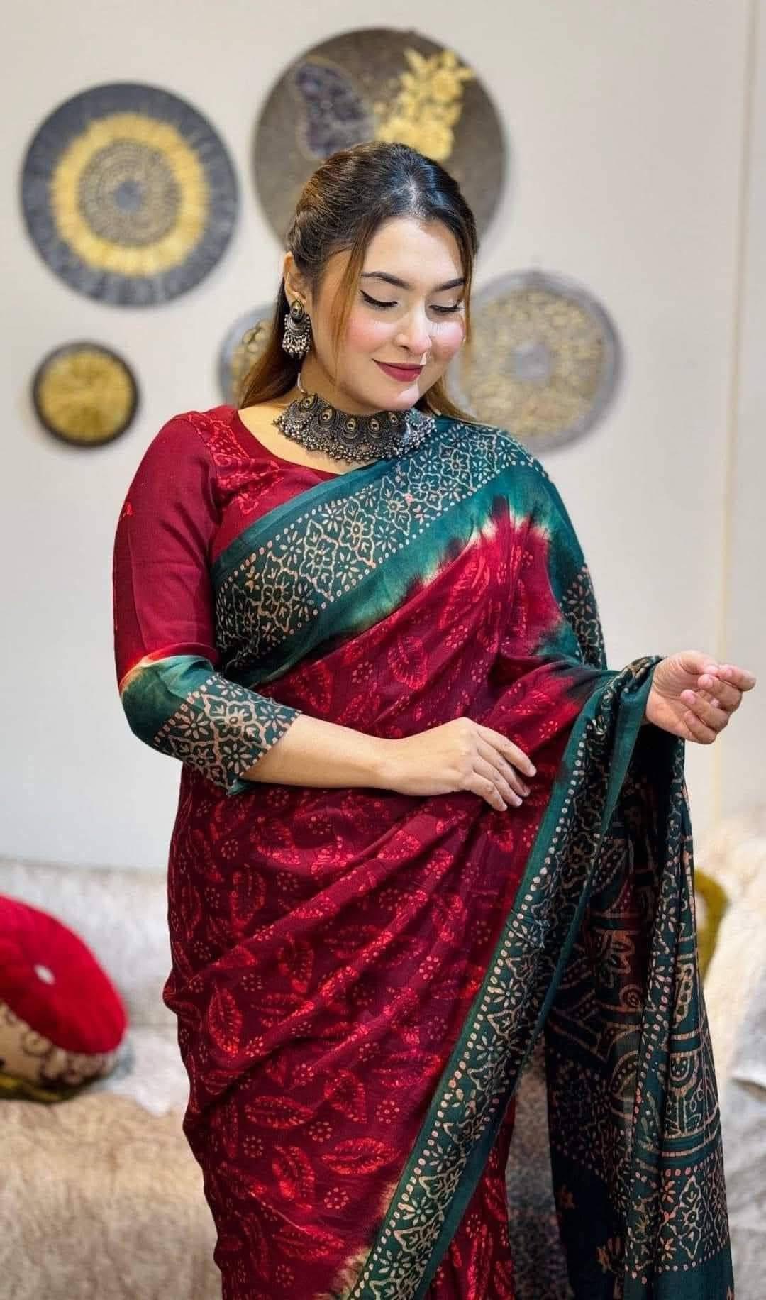 Buy  Digital Print Festivals Saree   at Best Price In Bangladesh