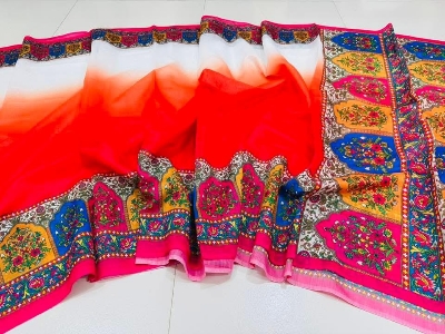 Buy  Digital Print Festivals Saree   at Best Price In Bangladesh