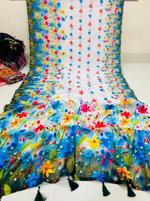 Buy  Digital Print Festivals Saree   at Best Price In Bangladesh