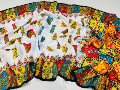 Buy  Digital Print Festivals Saree   at Best Price In Bangladesh