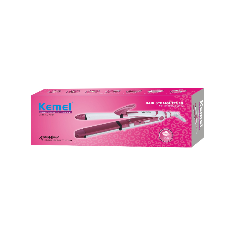 Buy KEMEI KM-1291 3 in 1 Triple Iron Hair Straightener Multifunction Heated Roller Hair Care Styling Tools Online at Best Price