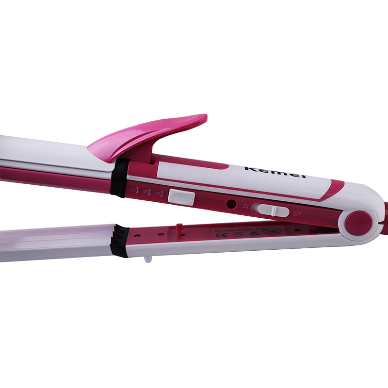 Buy KEMEI KM-1291 3 in 1 Triple Iron Hair Straightener Multifunction Heated Roller Hair Care Styling Tools Online at Best Price