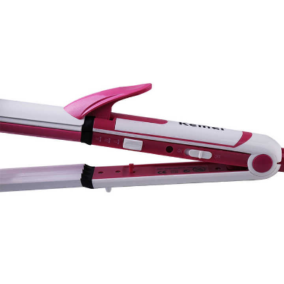 Buy KEMEI KM-1291 3 in 1 Triple Iron Hair Straightener Multifunction Heated Roller Hair Care Styling Tools Online at Best Price