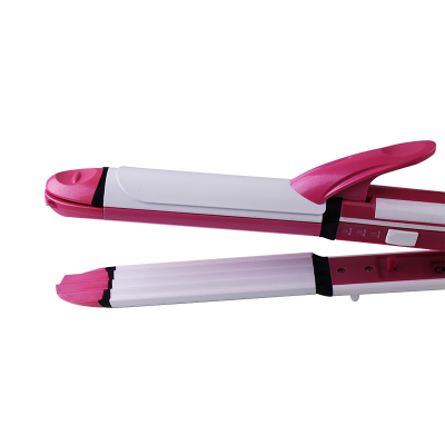 Buy KEMEI KM-1291 3 in 1 Triple Iron Hair Straightener Multifunction Heated Roller Hair Care Styling Tools Online at Best Price