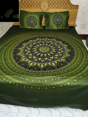 Buy  King size luxury panel bed sheet with two pillow cover  at Best Price In Bangladesh