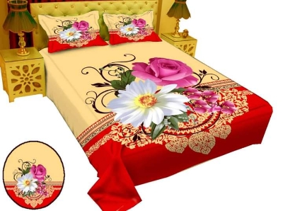 Buy King size luxury panel bed sheet with two pillow cover at Best Price In Bangladesh