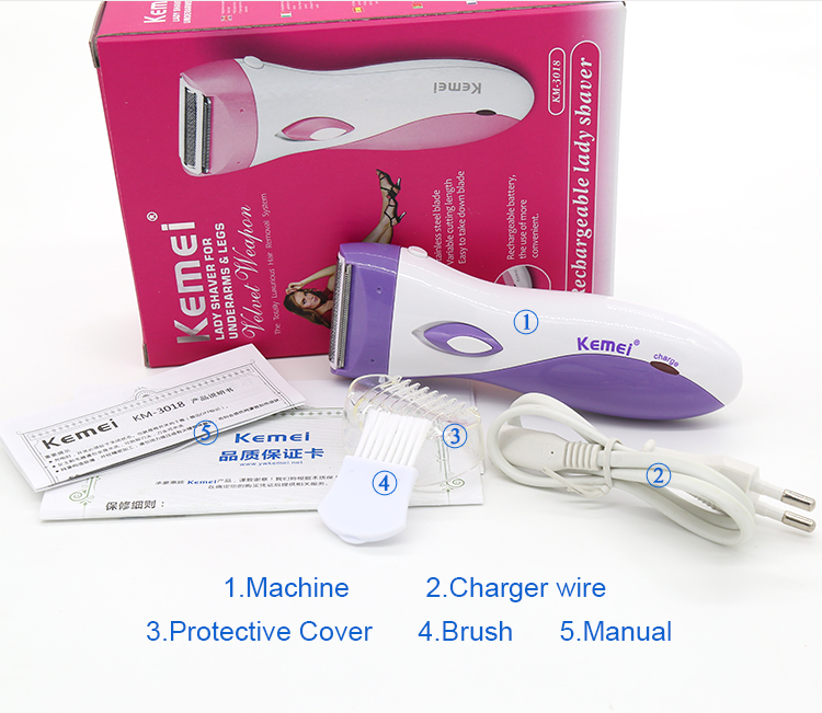 Buy Kemei KM-3018 Women's Bikini Hair Removal Smart Light Women's Painless Hair Remover Lady Epilator Lady Shaver Online at Best Price