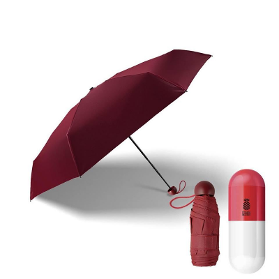 Buy7" Mini Folding Capsule Umbrella With Cute Capsule Case light-weight and small at Best Price in Online