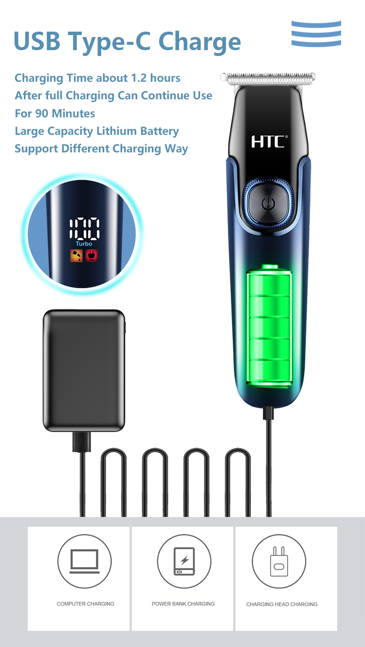 Buy HTC AT-588 Professional Rechargeable Hair Clipper Online at Best Price