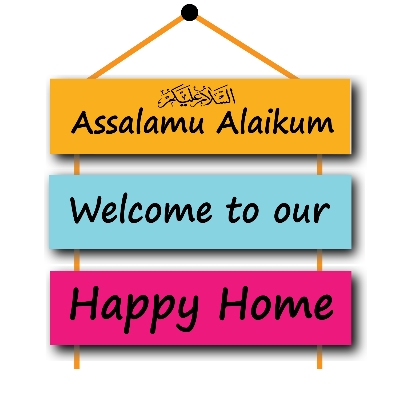 Buy Assalamu Alaikum Welcome to our Happy House wall hanging for room decoration   at Best Price in Bangladesh