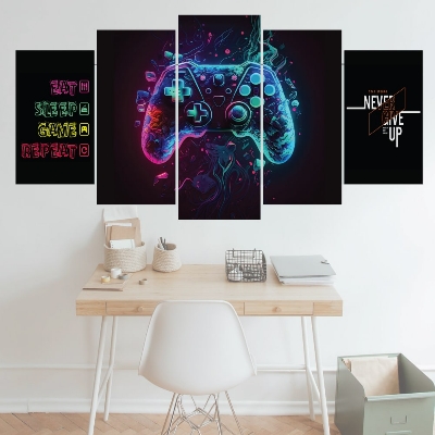 Buy   Gaming 5-Part Canvas Wall Art – Perfect for Gamers    at Best Price in Bangladesh